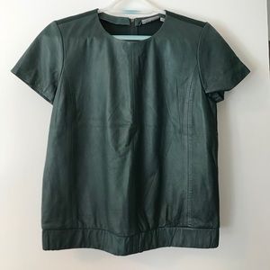 Halogen leather T-Shirt